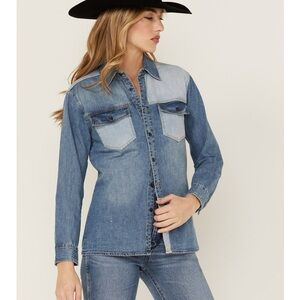 Cleo + Wolf Women's Oversized Denim Shirt